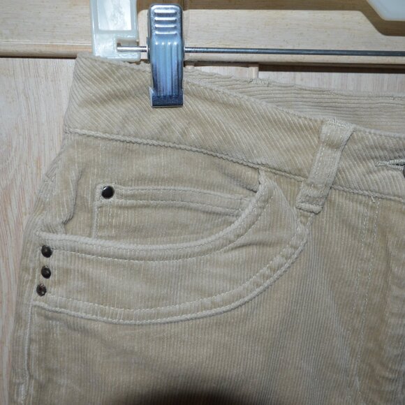 Denim & Co. Corduroy 5 Pocket Flare Cut Jeans, Wheat - NWOT - Picture 5 of 9